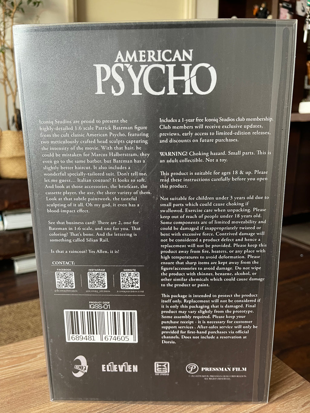 Patrick Bateman - American Psycho Película lanzada el año 2000 
| Iconiq Studios | Escala 1/6