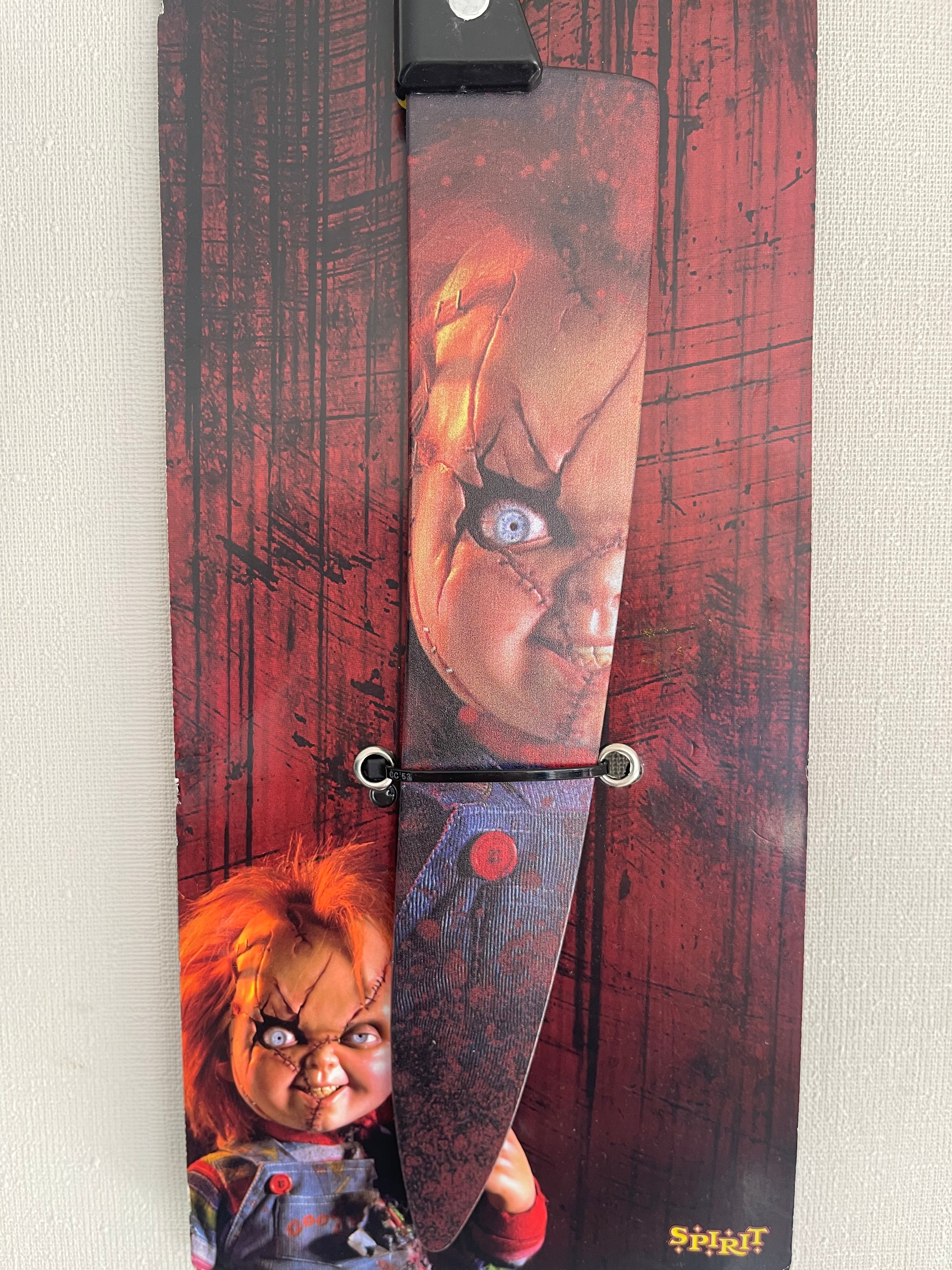 CUCHILLO 🔪 CHUCKY SPIRIT HALLOWEEN CON GRAFICA DE CHUCKY 🤩🤩🤩🤩