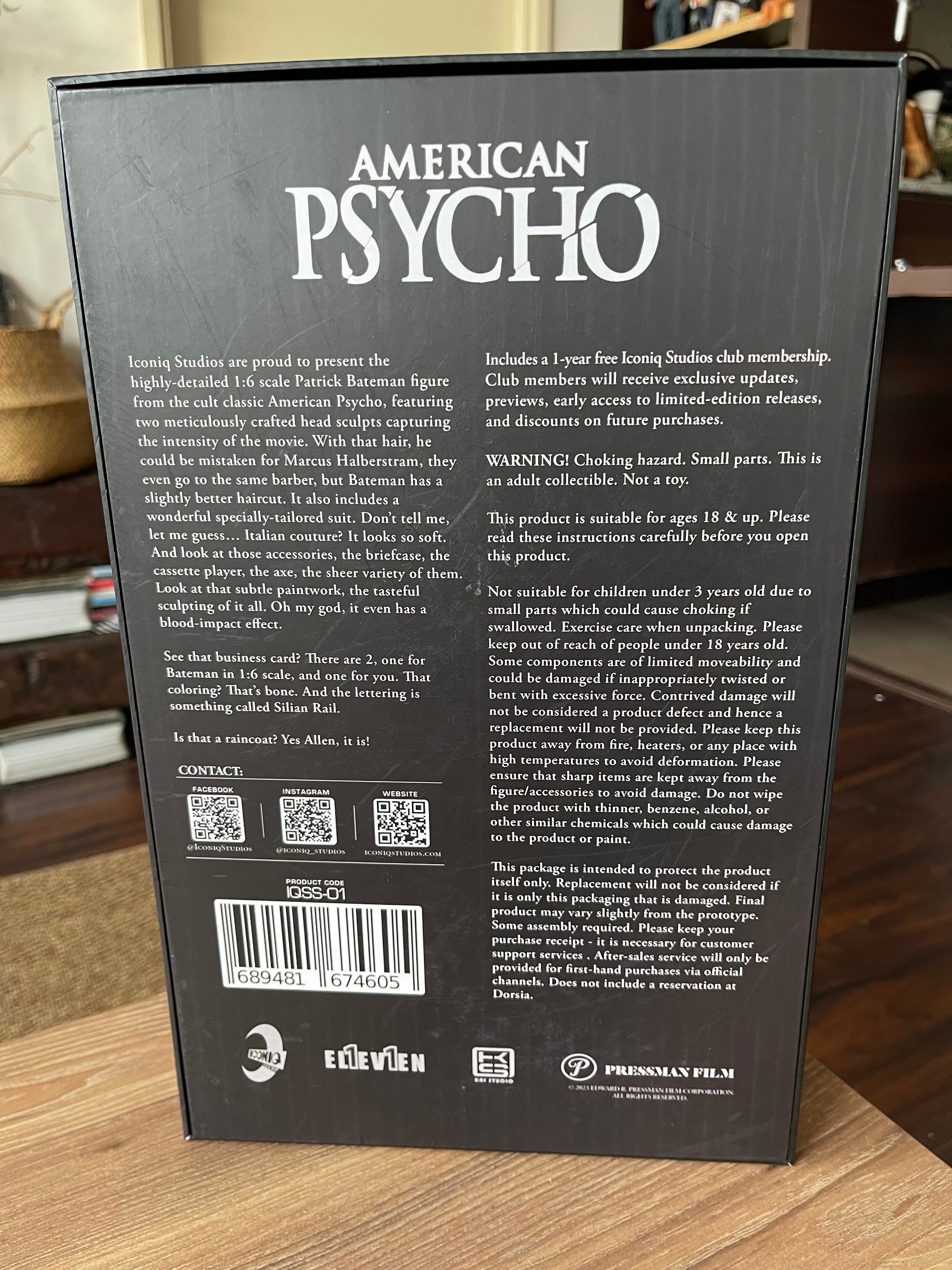 Patrick Bateman - American Psycho Película lanzada el año 2000 
| Iconiq Studios | Escala 1/6