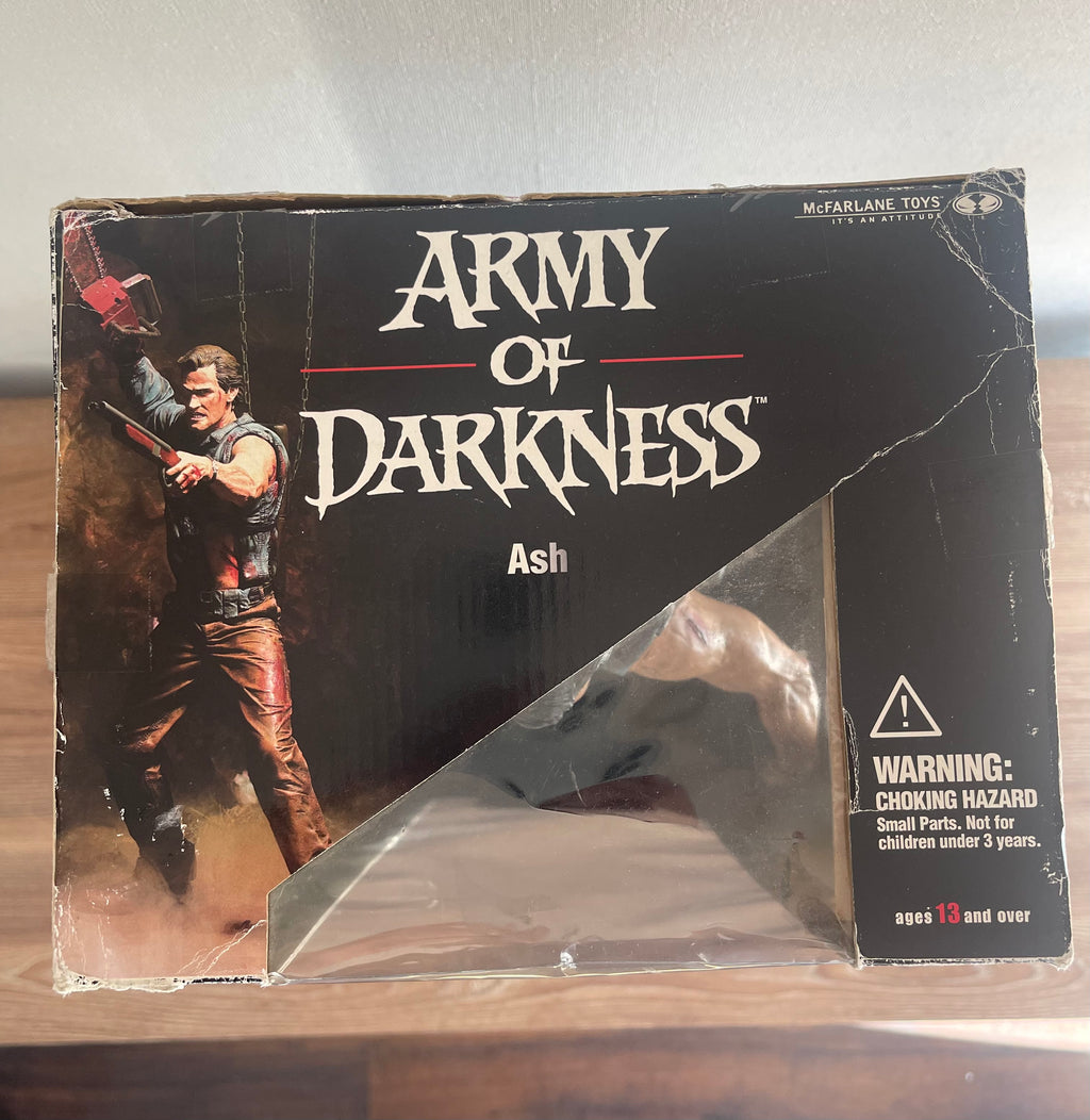 ASH THE ARMY OF DARKNESS MOVIE MANIACS SERIES 4 ESCALA 1/4 18” PULGADAS CON SONIDO Y SENSOR DE SONIDO AÑO 2001