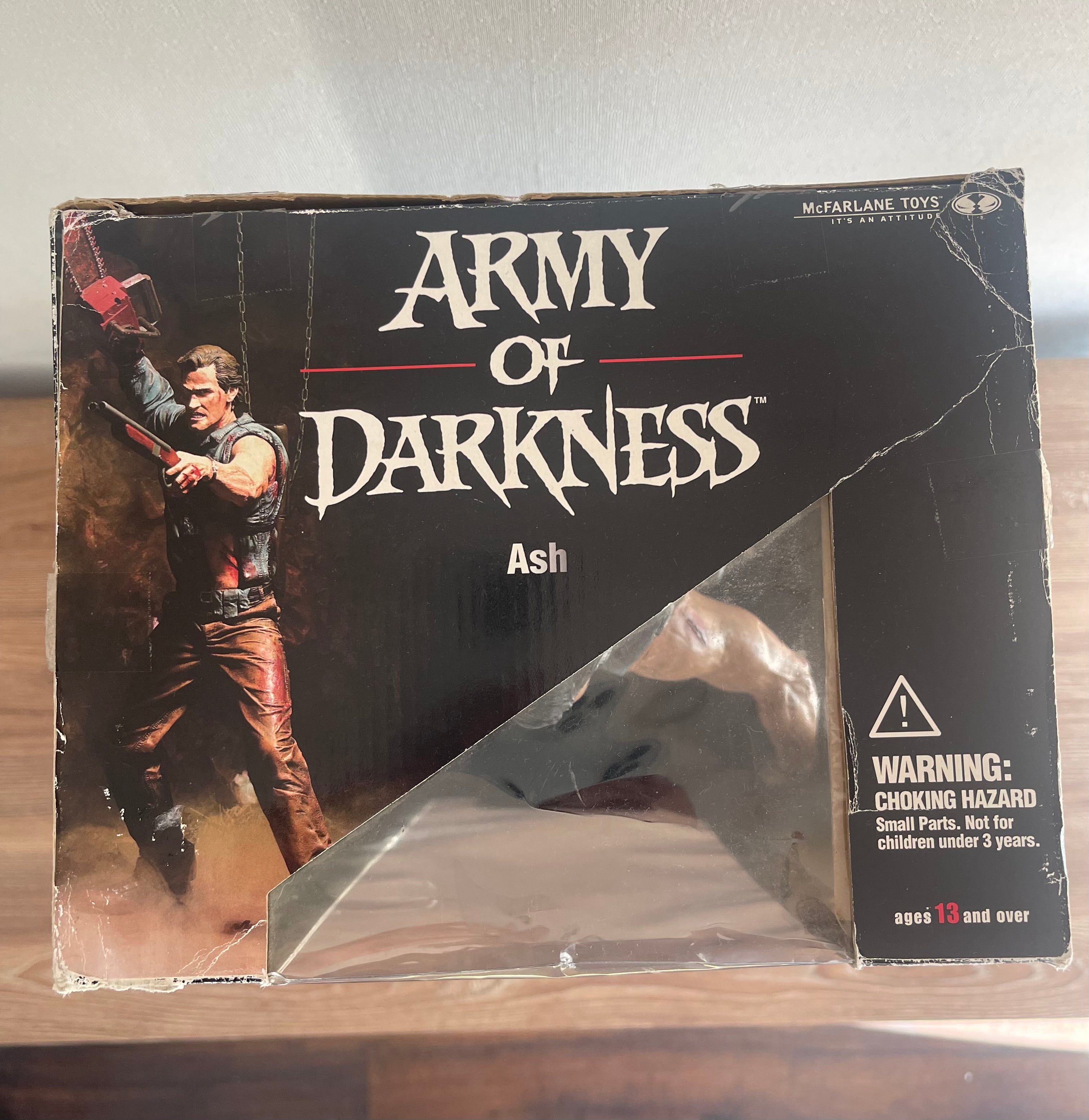 ASH THE ARMY OF DARKNESS MOVIE MANIACS SERIES 4 ESCALA 1/4 18” PULGADAS CON SONIDO Y SENSOR DE SONIDO AÑO 2001