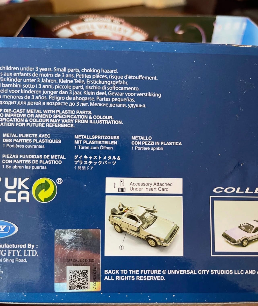 DeLorean Back  to the future II WELLY ESCALA 1:24 DIE CAST