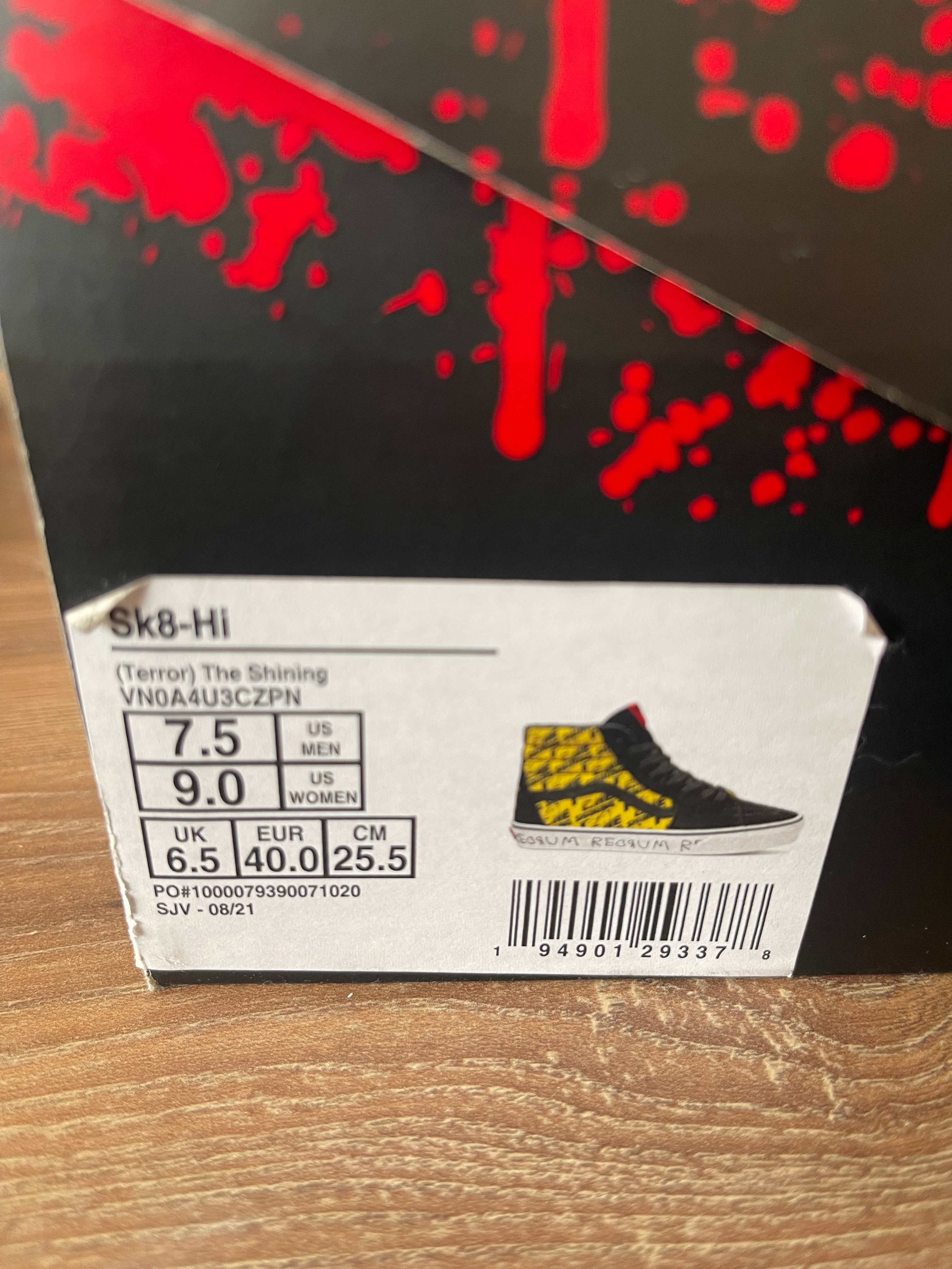 Vans Sk8-Hi edición 2021 the shining de la línea House of Terror 🪓🪓🪓🪓