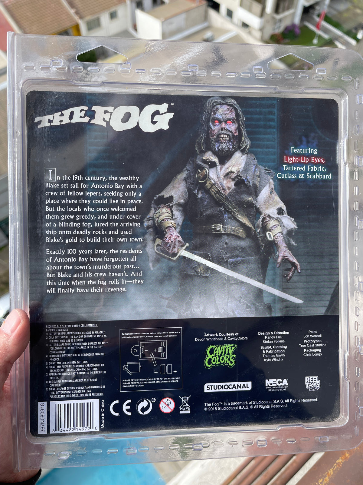 🌫️👻 THE FOG – NECA RETRO CLOTH 👻 ojos led incluye pilas 🔋