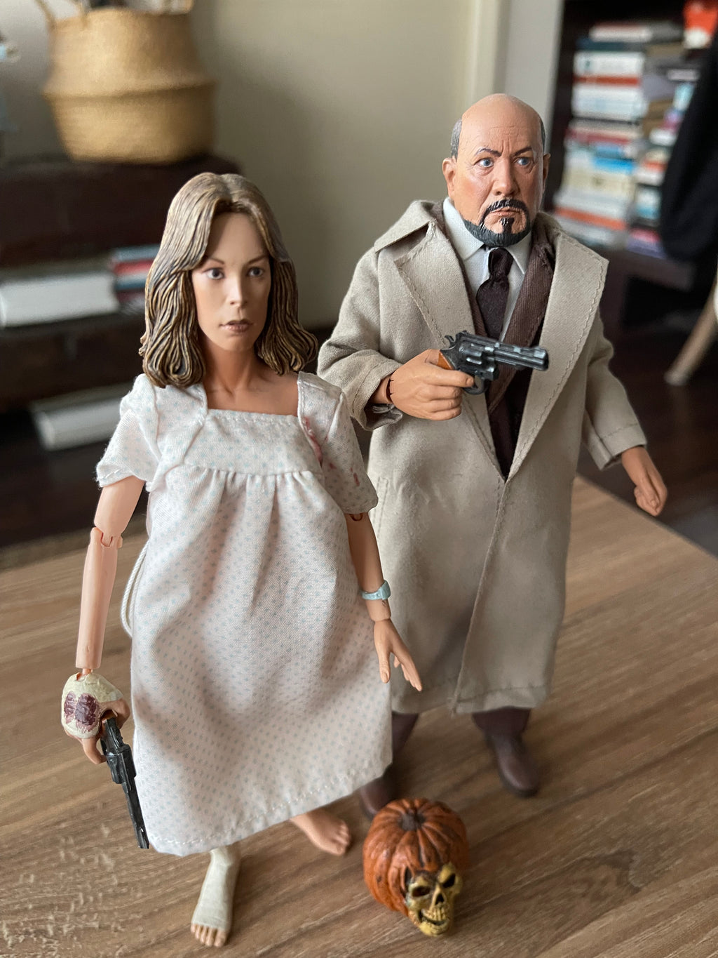 Dr.Loomis & Laurie Strode Neca Retro Cloth Halloween 🎃 Parte II