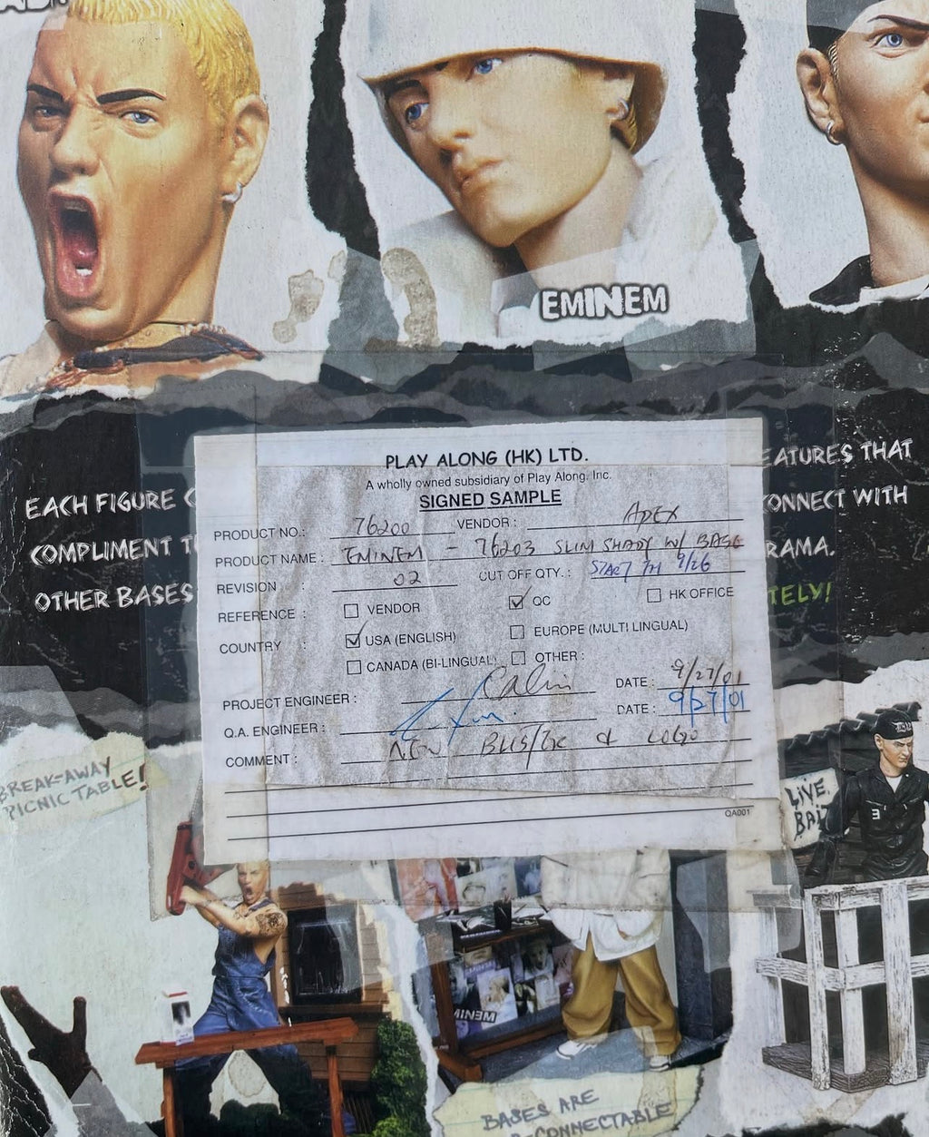 EMINEM AKA SLIM SHADY (ART ASYLUM) SIGNED SAMPLE 💥💥💥💥